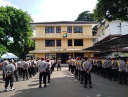 Kapolsek Johar Baru, Pimpin Apel Pergeseran Pasukan untuk Pengamanan TPS Pilkada Tahun 2024