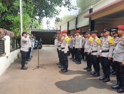 Kapolsek Senen Pimpin Apel Pergeseran Pasukan untuk Pengamanan TPS Pilkada 2024