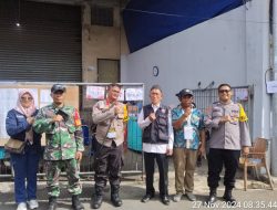 Personil Polsek Senen Dan BKO Polres Metro Jakarta Pusat Laksanakan Pengamanan TPS Pilkada Kecamatan Senen
