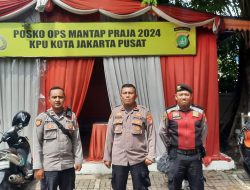 Apel Pengamanan Posko Mantap Praja 2024 di KPU Jakarta Pusat