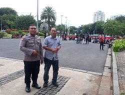 Polsek Metro Gambir Kawal Situasi Aksi JSKK di Kawasan Istana Negara
