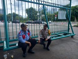 Polsek Metro Gambir Gelar Patroli Kewilayahan di Gerbang Tenggara Monas