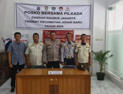 Monitoring dan Pengamanan Penghitungan Surat Suara dalam Ops Mantap Praja Jaya 2024 di Kecamatan Johar Baru