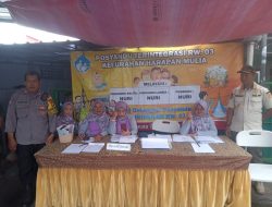 Bhabinkamtibmas Kelurahan Harapan Mulia Melakukan Monitoring Kegiatan Posyandu Balita Dan Lansia