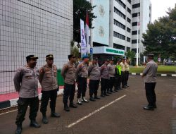 Polsek Sawah Besar Gelar Apel Pengamanan Unjuk Rasa di Kementerian Agama RI