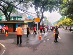 Polsek Sawah Besar Lakukan Peengamanan HUT OJK di Lapangan Banteng Timur