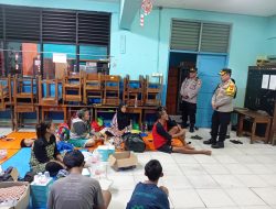 Kapolsek Kemayoran Melakukan Pengecekan Posko Pengungsian Sementara Warga Korban Kebakaran