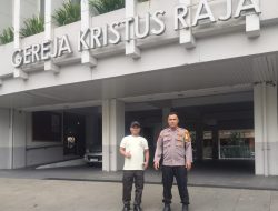 Jelang Nataru Bhabinkamtibmas Benhil Cooling System Ke Pengurus Gereja Kristus Raja