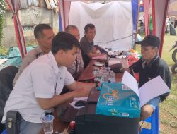 Polsek Kemayoran Memberikan Pelayanan Membuat Surat Laporan Kehilangan kepada Warga Korban Kebakaran
