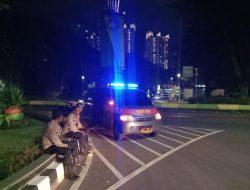 Dalam Menjaga Kondusifitas Wilayah Polsek Kemayoran Melakukan Kegiatan Strong Point Malam Hari