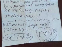 *Surat cinta SD Karet 15, untuk HUT Polda Metro Jaya*