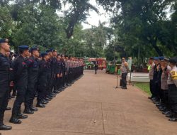 Polsek Sawah Besar Gelar Apel Pengamanan Unjuk Rasa di Kantor Kementerian Perekonomian