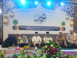 Bhabinkamtibmas Karang Anyar Menghadiri Maulid Nabi Muhammad SAW di Sawah Besar