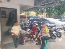 Bhabinkamtibmas Kelurahan Johar Baru Sambang Dialogis Ke UKM Imbau Petugas Security
