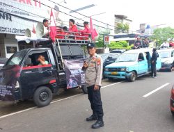 Pemantauan Titik Kumpul Massa GMNI oleh Kapolsubsektor Kayu Awet dalam Rangka Menjaga Keamanan