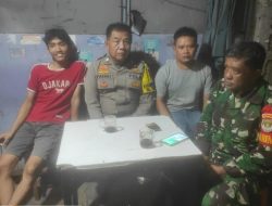 Patroli Wilayah Bhabinkamtibmas dan Babinsa Mengajak Warga Membangun Kondusivitas Wilayah Jelang Nataru