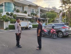 Bhabinkamtibmas Cideng Gelar Patroli untuk Antisipasi Kejahatan Sore Hari