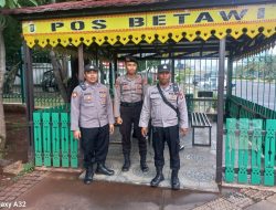 Unit Samapta Polsek Metro Gambir Amankan Situasi di Pos Pam Tenda Betawi