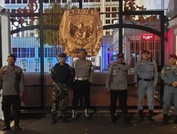 Patroli Tiga Pilar Menteng Kontrol Kantor KPU Pusat RI Serta Himbauan Kamtibmas