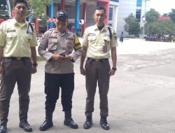 Bhabinkamtibmas Duri Pulo Laksanakan Pengamanan Unjuk Rasa di Kantor Damkar