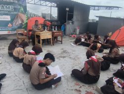 Berikan Pembekalan kepada Pelajar SMP Islam Manhalun Nasyiin dalam Kegiatan Perjusami Oleh Bhabinkamtibmas Karang Anyar