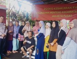 Bhabinkamtibmas Menteng Peduli Memantau Posko Paska Kebakaran