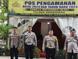 Kabag Ops Polres Metro Jakarta Pusat Melakukan Pengecekan Pos Pam Natal dan Tahun Baru di Wilayah Kemayoran