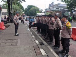 Polsek Sawah Besar Gelar Apel Di POSKO Pengamanan Oprasi Lilin Jaya 2024 Jakarta Pusat