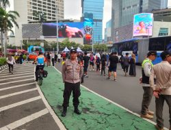 Kasubsi Dokliput Humas Memberikan Pemantauan Bundaran HI Menteng