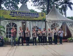 Polsek Kemayoran melakukan Pengamanan Pos Pam Lilin Jaya 2024