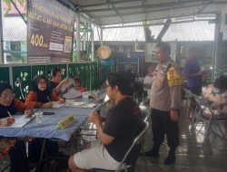 Bhabinkamtibmas Kelurahan Harapan Mulia Melakukan Monitoring Kegiatan Posyandu Balita Terintegrasi