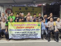 Polsek Cempaka Putih Adakan Cooling System Pasca Pilkada DKI Jakarta Dalam Rangka Operasi Mantap Praja Jaya 2024 Di Rw 08 Cempaka Putih Timur