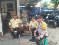 Sambang Dialogis Bhabinkamtibmas Johar Baru Berikan Imbauan Kamtibmas Security Gedung UKM Ikan Hias