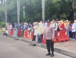 Polsubsektor Merdeka Barat Amankan Liburan Sekolah di Monas