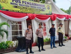 Polsek Kemayoran melakukan Pengamanan Pos Pam Lilin Jaya 2024