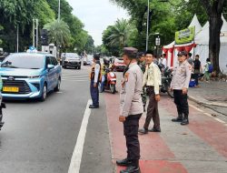 Polsek Sawah Besar Gelar Apel Tiga Pilar Cegah Parkir Liar Dan PKL Di Sekitar Masjid Istiqlal
