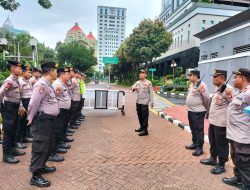 Polsek Sawah Besar Gelar Apel Pengamanan Unjuk Rasa Tolak Kenaikan PPN