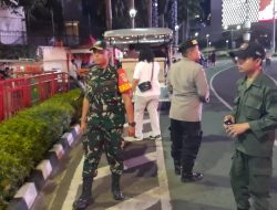 Di Kawasan Bundaran HI, Patroli Tiga Pilar Menteng Hadir Untuk Antisipasi Kerawanan Wilayah
