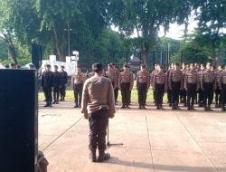 Polsek Sawah Besar Gelar Apel Pengamanan Malam Pergantian Tahun di Lapangan Banteng