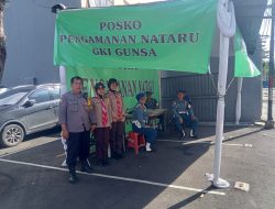 Bhabinkamtibmas Kelurahan Harapan Mulia Amankan Perayaan Natal di Gereja GKI Gunung Sahari