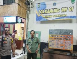 Bhabinkamtibmas Kampung Rawa Sambang Pos Kamling RW 01, Ajak Petugas Satkamling  Jaga Aman dan Damai Kampung Kita Masa Nataru