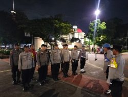 Apel Gabungan Patroli Malam Cegah Gangguan Kamtibmas Di perbatasan