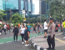 Personil Polsubsektor Blora Antisipasi Kejahatan Pagi Di Car Free Day Jalan Dukuh Atas