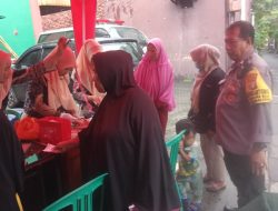 Bhabinkamtibmas Kelurahan Harapan Mulia Melakukan Monitoring Kegiatan Posyandu Balita Dan Lansia