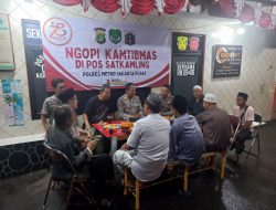 Polsek Metro Tanah Abang Ngopi Kamtibmas Bersama Ketua RW, Para Ketua RT Dan Warga RW 06 Kebon Kacang