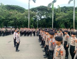 Polsek Metro Gambir Gelar Apel Pengamanan Antisipasi Unjuk Rasa di Silang Monas Tenggara
