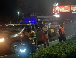 Di Kawasan Bundaran HI Patroli Tiga Pilar Antisipasi Kerawanan Dan Kejahatan Malam Hari