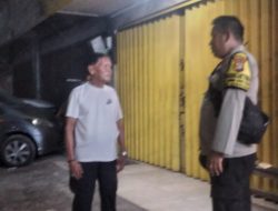 Sambang Satkamling, Bhabinkamtibmas Kelurahan Gunung Sahari Selatan Sampaikan Pesan Kamtibmas