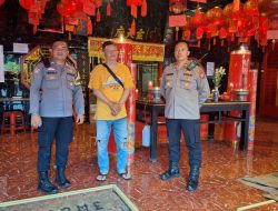 Polsektro Tanah Abang Bersama Tiga Pilar Amankan Ibadah Imlek 2576 Di Vihara Hian Thian Siang Tee Bio