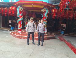 Polsektro Tanah Abang Hadir Berikan Rasa Aman Dan Nyaman Perayaan Imlek 2576 Di Vihara Hian Thian Siang Tee Bio